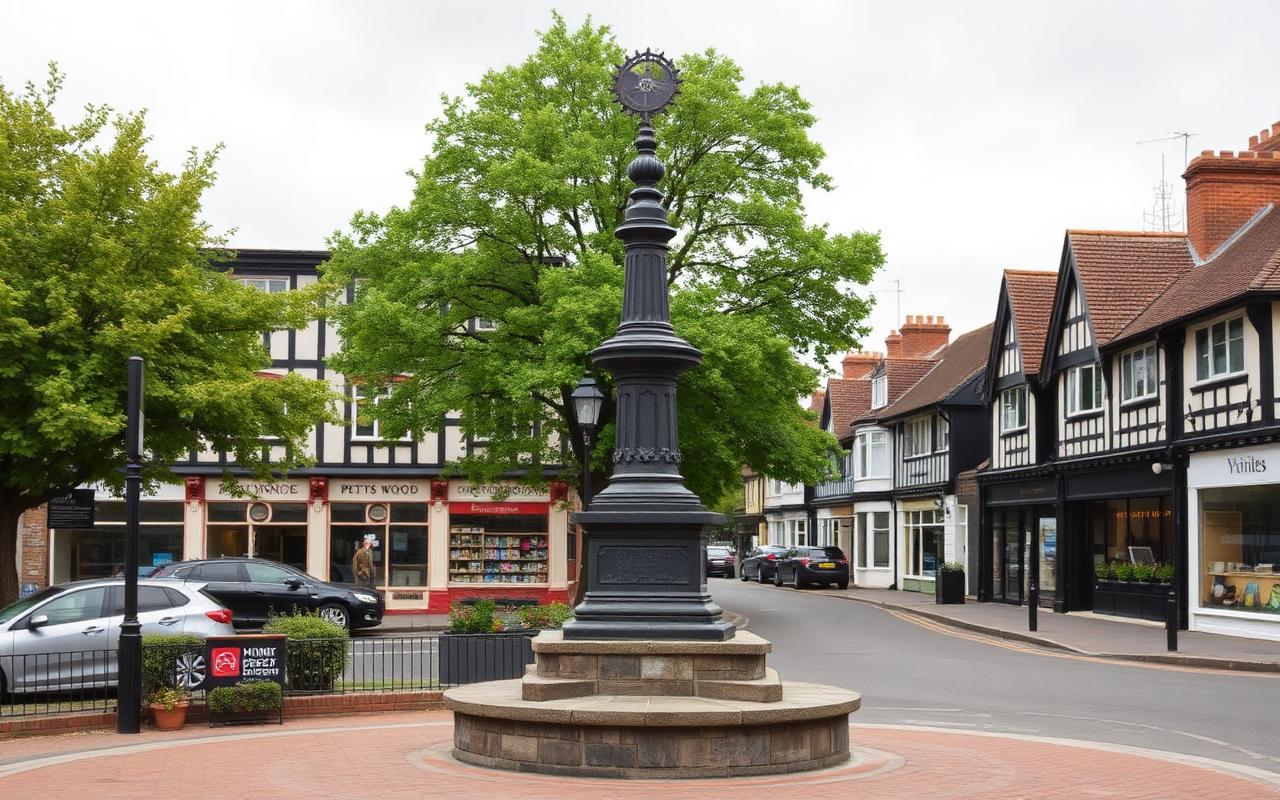 Mock-Tudor shopping parade at Petts Wood station, BR5